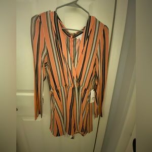 Leith Striped Romper, size Small. Never worn, tags included.